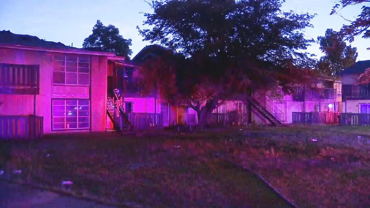 Oklahoma City Firefighters Respond To Fire At Village South Apartments