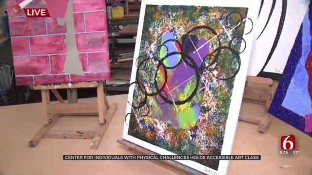 Watch: Center For Individuals With Physical Challenges Holds Accessible Art Class