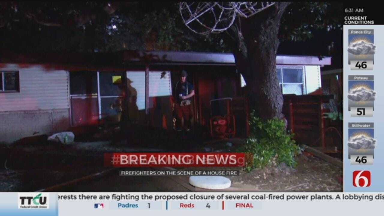 Tulsa Firefighters Respond To Abandoned House Fire