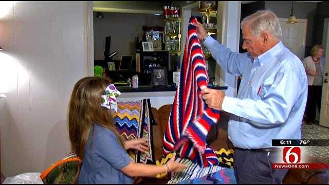 Tulsa 10-Year-Old Crochets Blankets For Those In Need