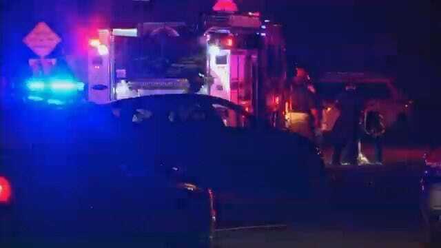 WEB EXTRA: Tulsa Police On Multi-Vehicle Wreck On 71st Street
