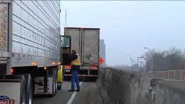 WEB EXTRA: Video From Scene Of Disabled Semi Tractor Trailer On I-44