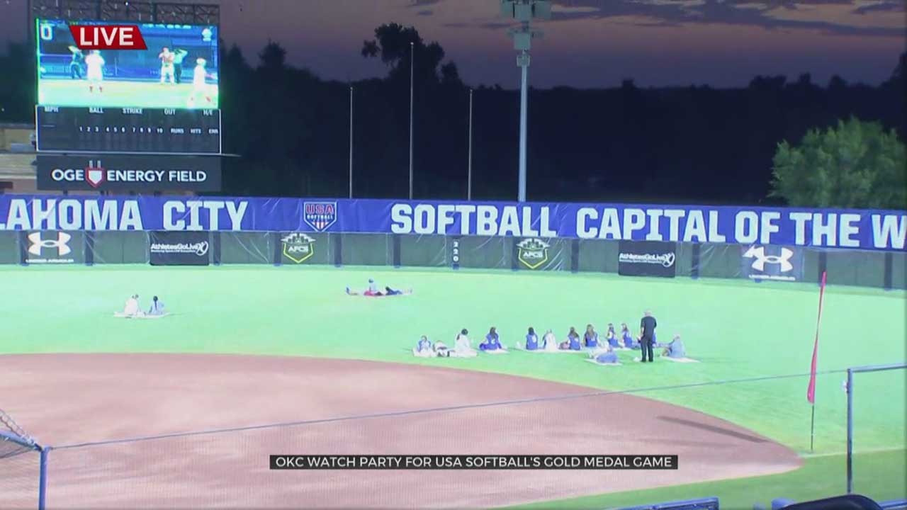 Fans Cheer In OKC For Team USA During Softball's Gold Medal Game At The Tokyo Olympics