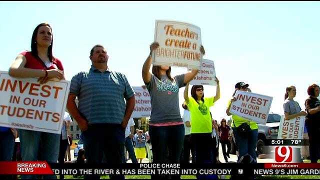 Education Rally Held At Oklahoma Capitol