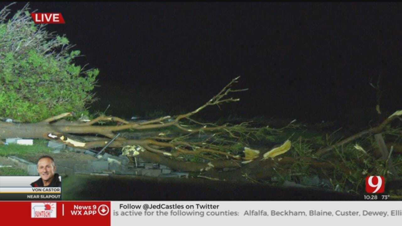 DAMAGE: Home Destroyed By Large Tornado In Laverne, Okla.
