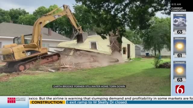 Garth Brooks' Former Stillwater House Torn Down