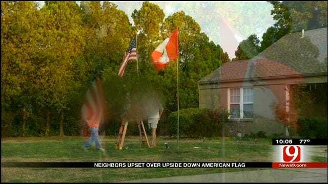 Warr Acres Residents Upset Over Upside Down American Flag