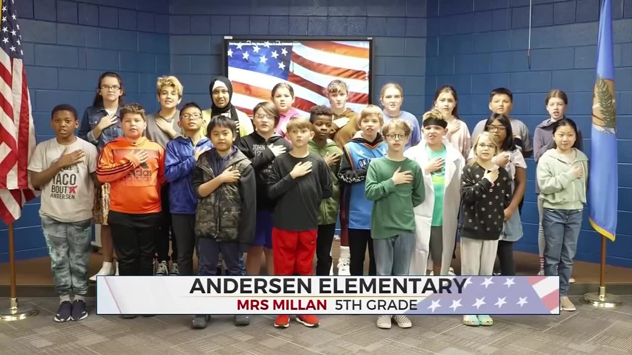 Daily Pledge: Mrs. Millan's Class From Andersen Elementary