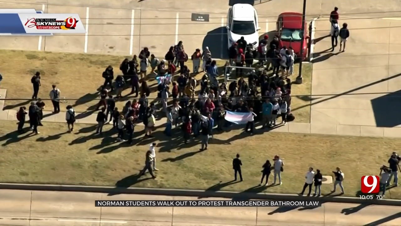Norman Students Walk Out Of Class To Protest Bathroom Law 