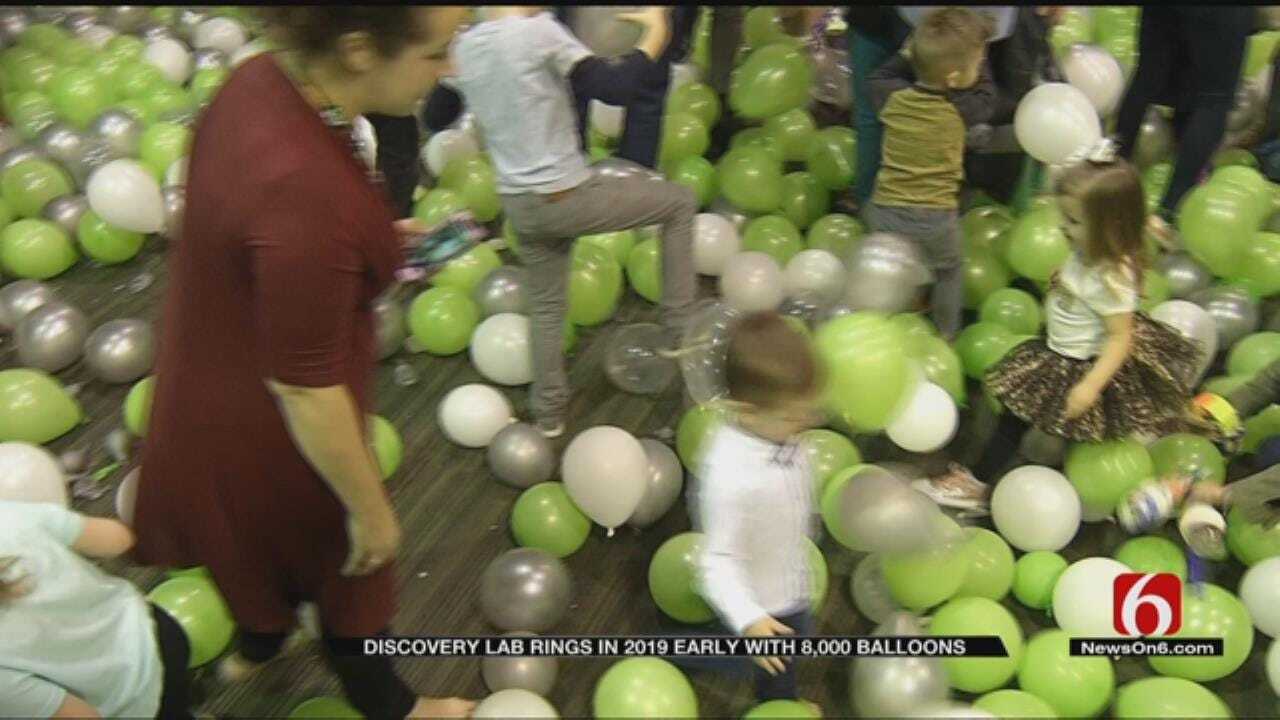 Tulsa Kids Celebrate New Year's Early With Huge Balloon Drop