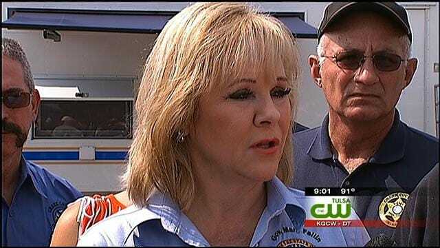 Governor Mary Fallin Tours Wildfire Damage In Creek County