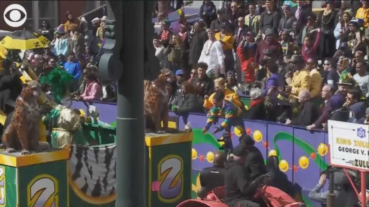 WATCH: People Parade Through New Orleans For Mardi Gras