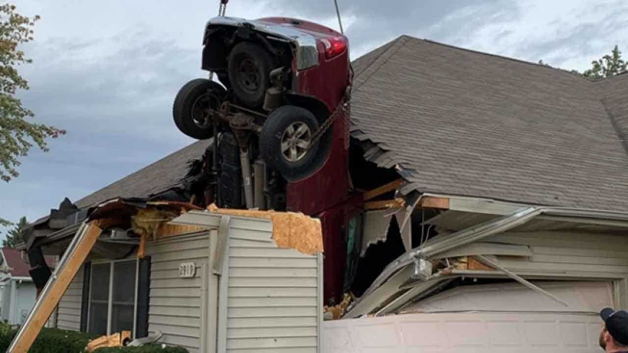 Caught On Camera: Truck Crashes Into Roof Of Wisconsin Condo