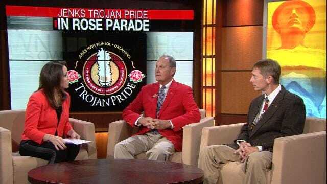 Tournament Of Roses Parade President Meets The Jenks Trojan Pride Marching Band