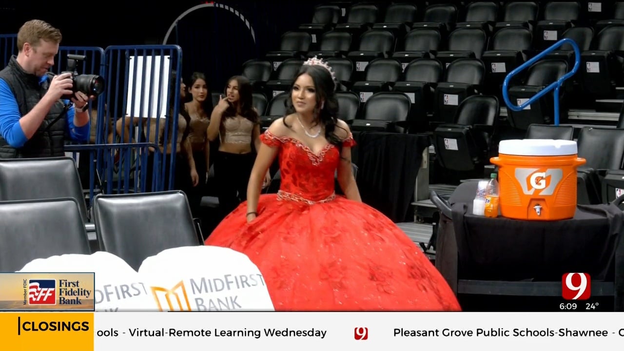 OKC Thunder And Local Teen Celebrate Joint Quinceañera
