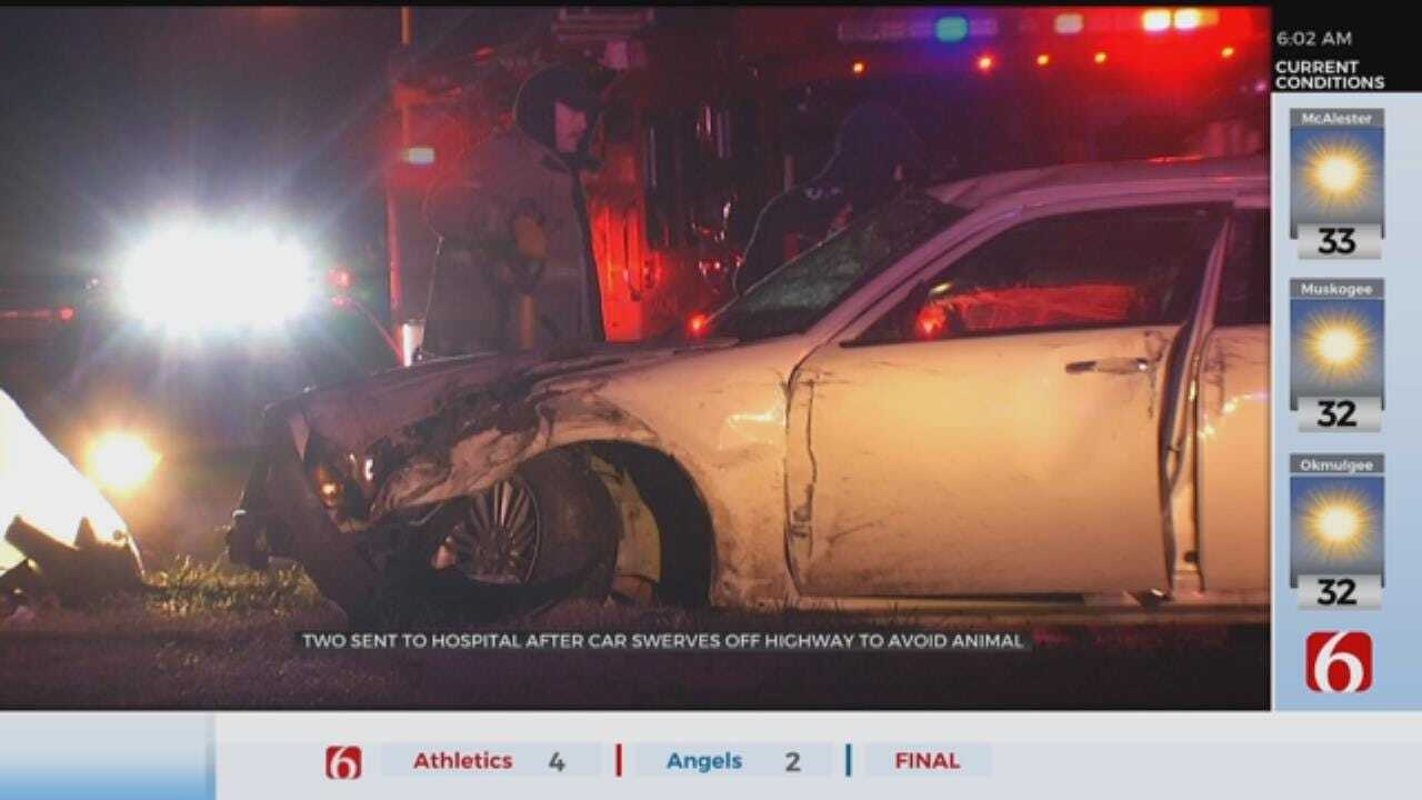 2 Sent To Hospital After Highway Crash in Tulsa