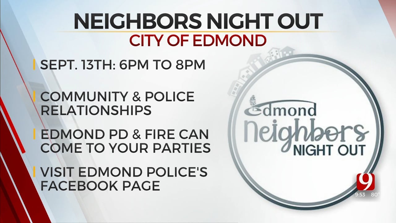 City Of Edmond Hosting Neighbors Night Out Next Month