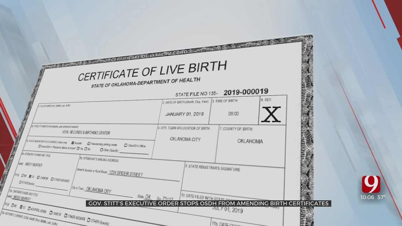 State Department Of Health Responds To Gov. Stitt’s Executive Order On Birth Certificates 