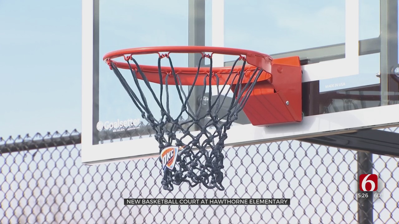 Hawthorne Elementary Receives A New Basketball Court