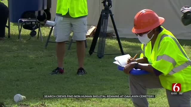 Search Crews Find Non-Human Skeletal Remain At Oaklawn Cemetery 