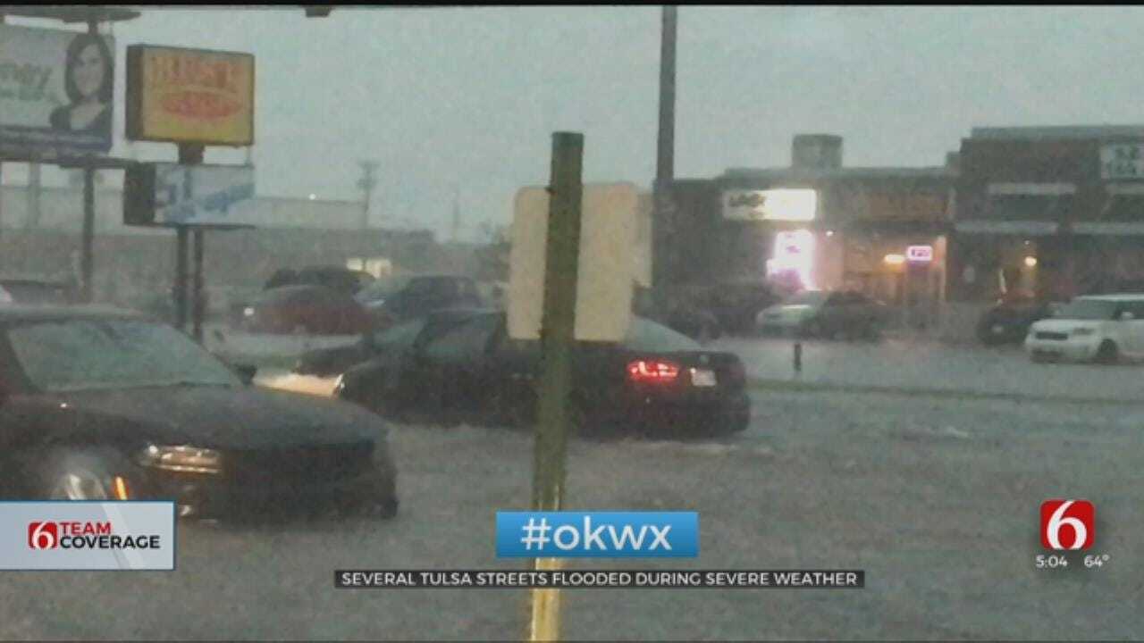 Heavy Rains Overwhelm Some Tulsa Streets