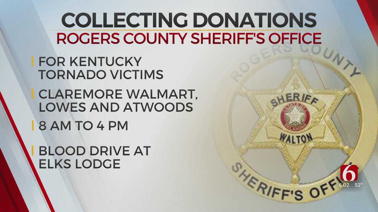 Rogers County Sheriff's Office Collecting Donated Water Bottles For Tornado Victims