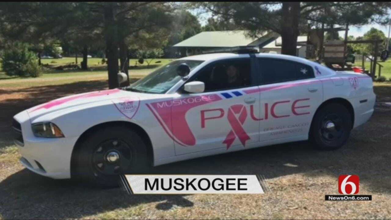 Muskogee PD Paints Car Pink To Honor Breast Cancer Patients, Survivors