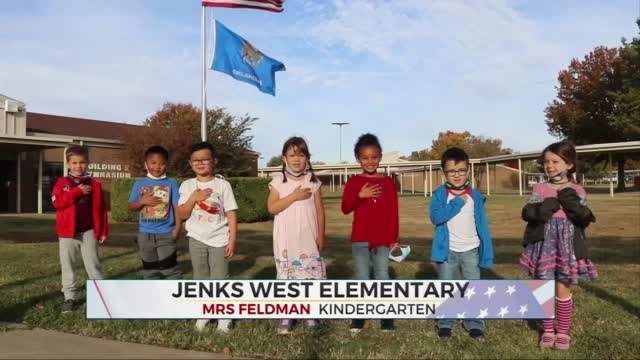 Daily Pledge: Jenks West Elementary, Mrs. Feldman Kindergarten 