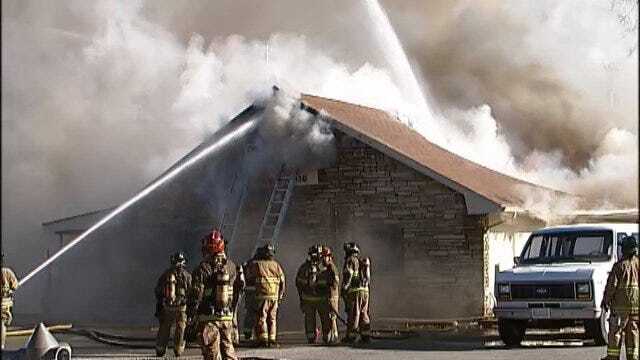 WEB EXTRA: Scenes From North Tulsa Church Fire