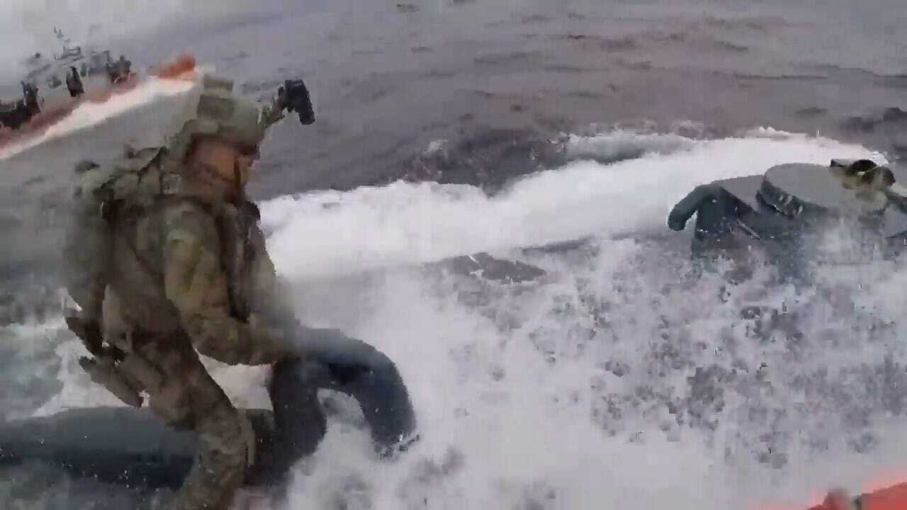 Dramatic Video Shows Coast Guard Nabbing Suspected Drug-Smuggling Submarine