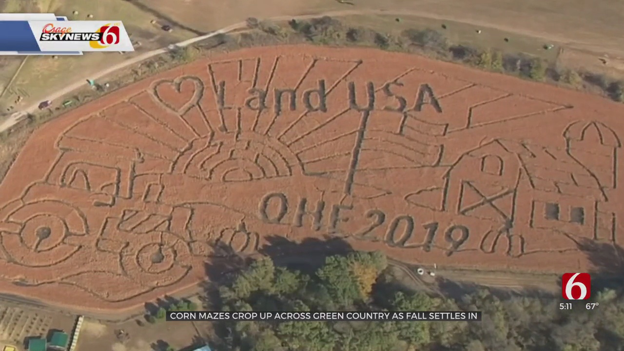 Watch: Osage SkyNews 6 Takes Tour Of Oklahoma’s Corn Mazes From The Sky 