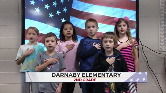 Daily Pledge: Students From Darnaby Elementary 2nd Grade Class