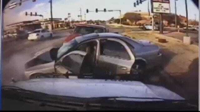 Oklahoma City Police Chase Ends In Crash