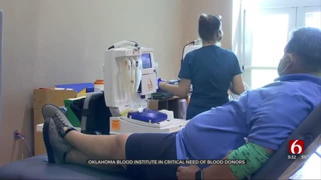 Oklahoma Blood Institute Facing Critically Low Blood Supply 