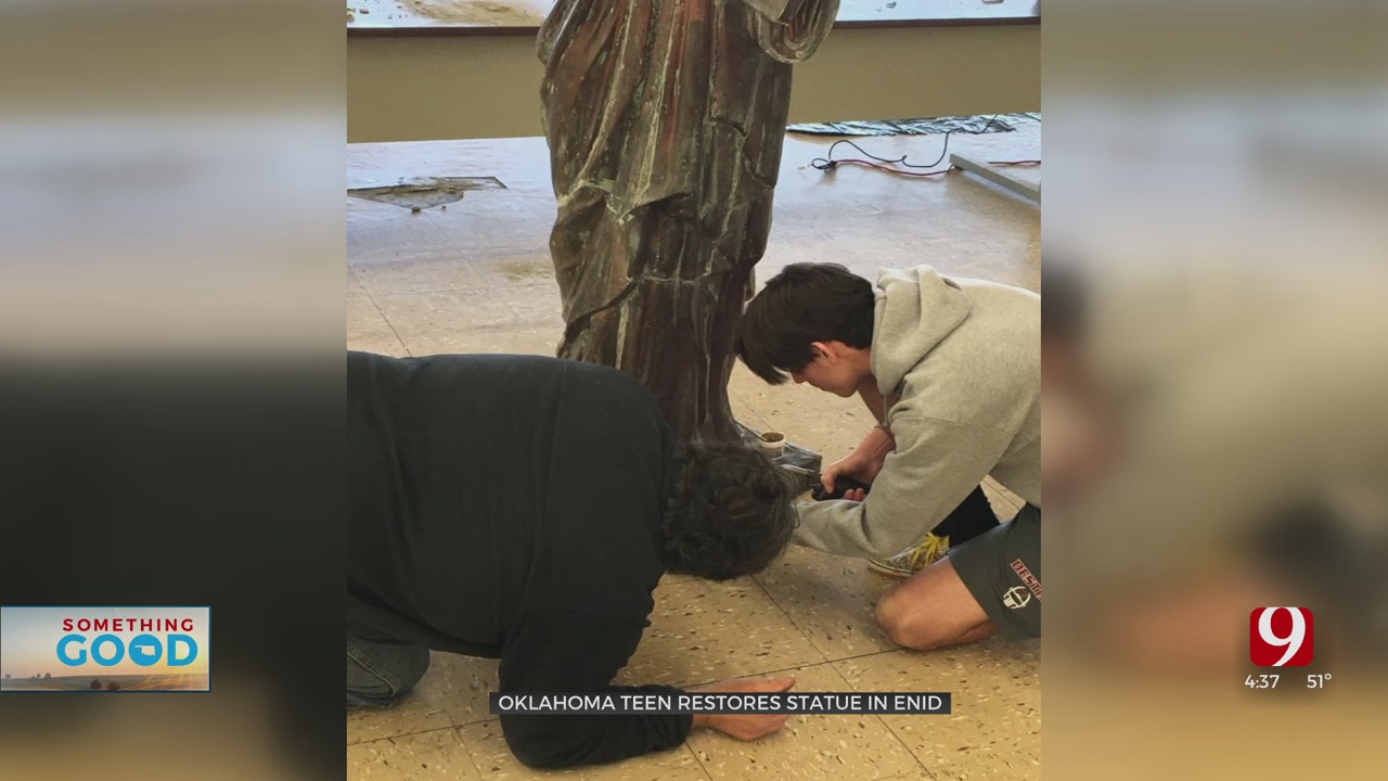 OKC Teen Restores Enid's Little Sister Statue Of Liberty