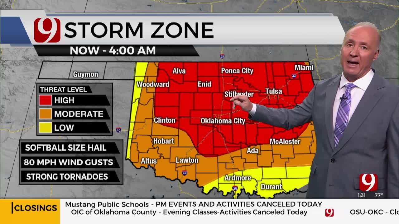 Tornado Watch Issued For Multiple Oklahoma Counties
