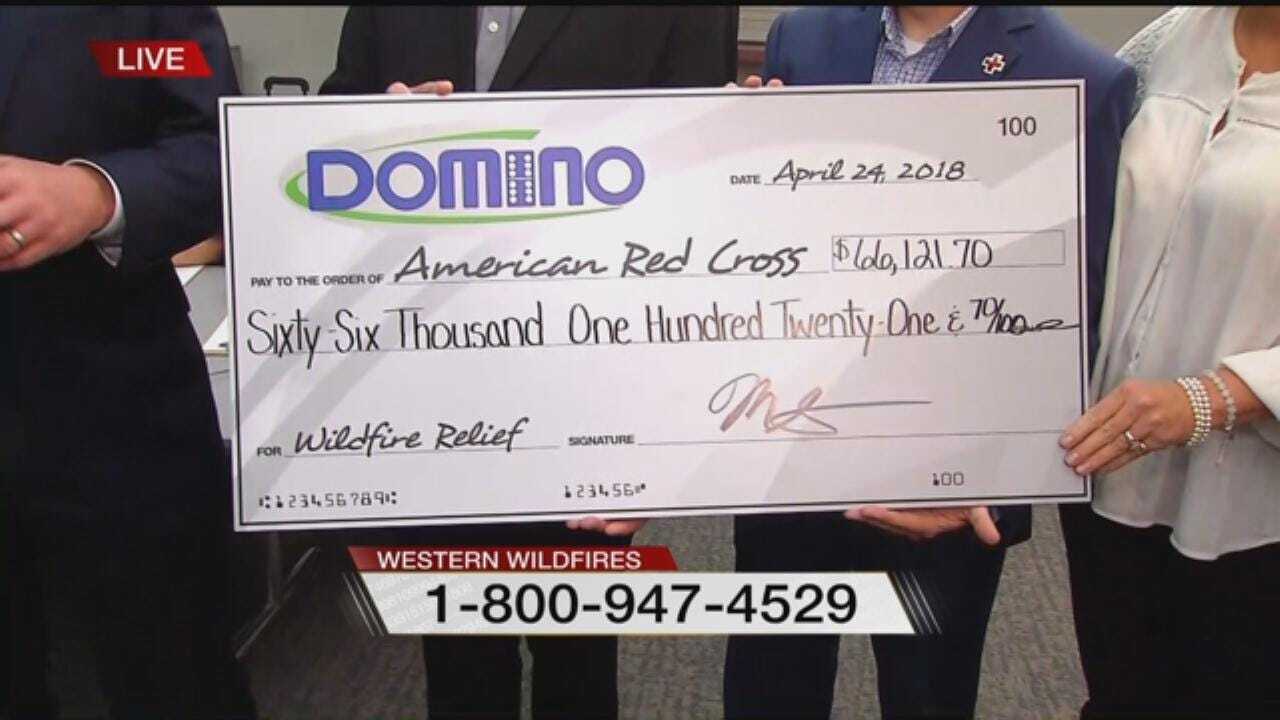 WEB EXTRA: Domino C Stores Donates $66K To Fire Relief Efforts