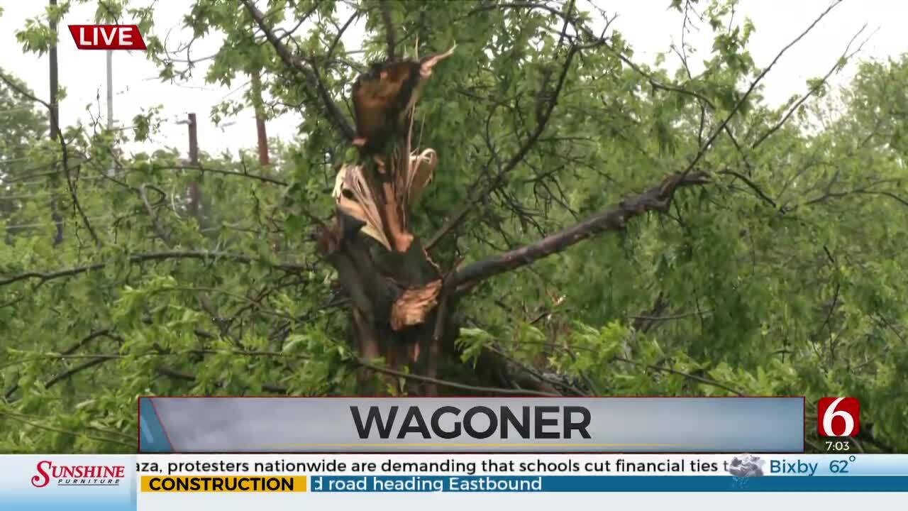 City Of Wagoner Suffers Damage From Overnight Storms