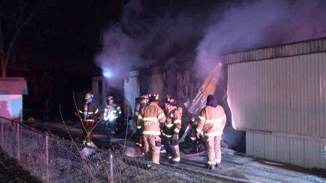 WEB EXTRA: Video From Scene Of Sand Springs Mobile Home Fire