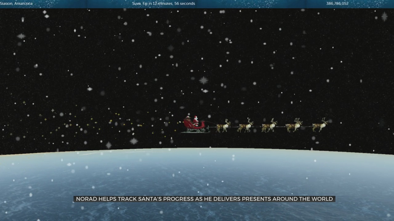 NORAD Helps Track Santa's Progress As He Delivers Presents Around The World 