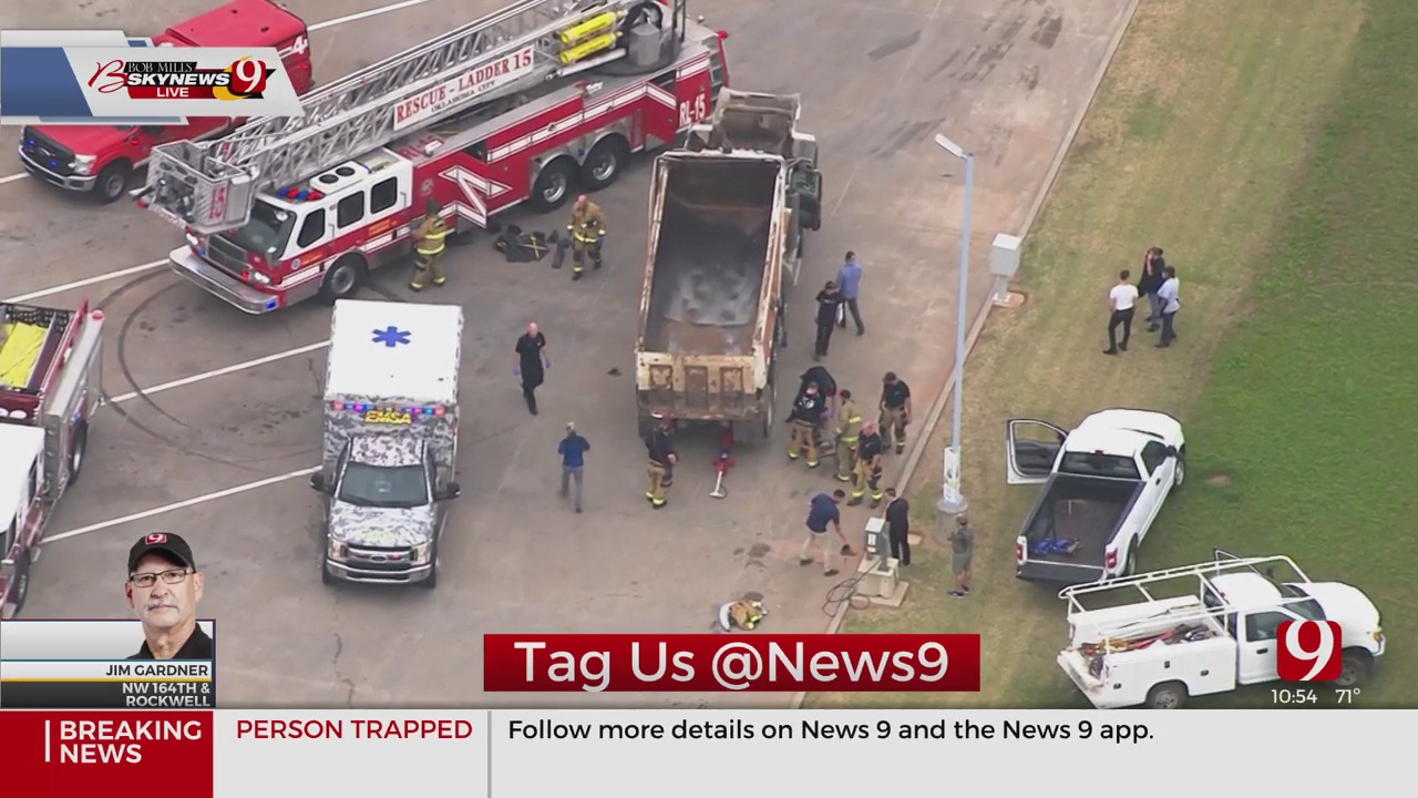 First Responders Free Man Trapped Under Dump Truck
