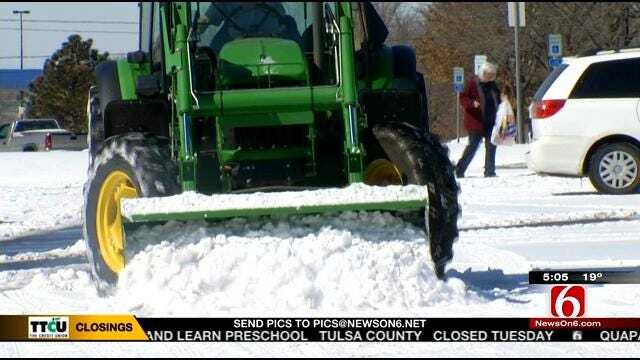 Private Plow Businesses Pile Up Snow, Money, After Oklahoma Snow