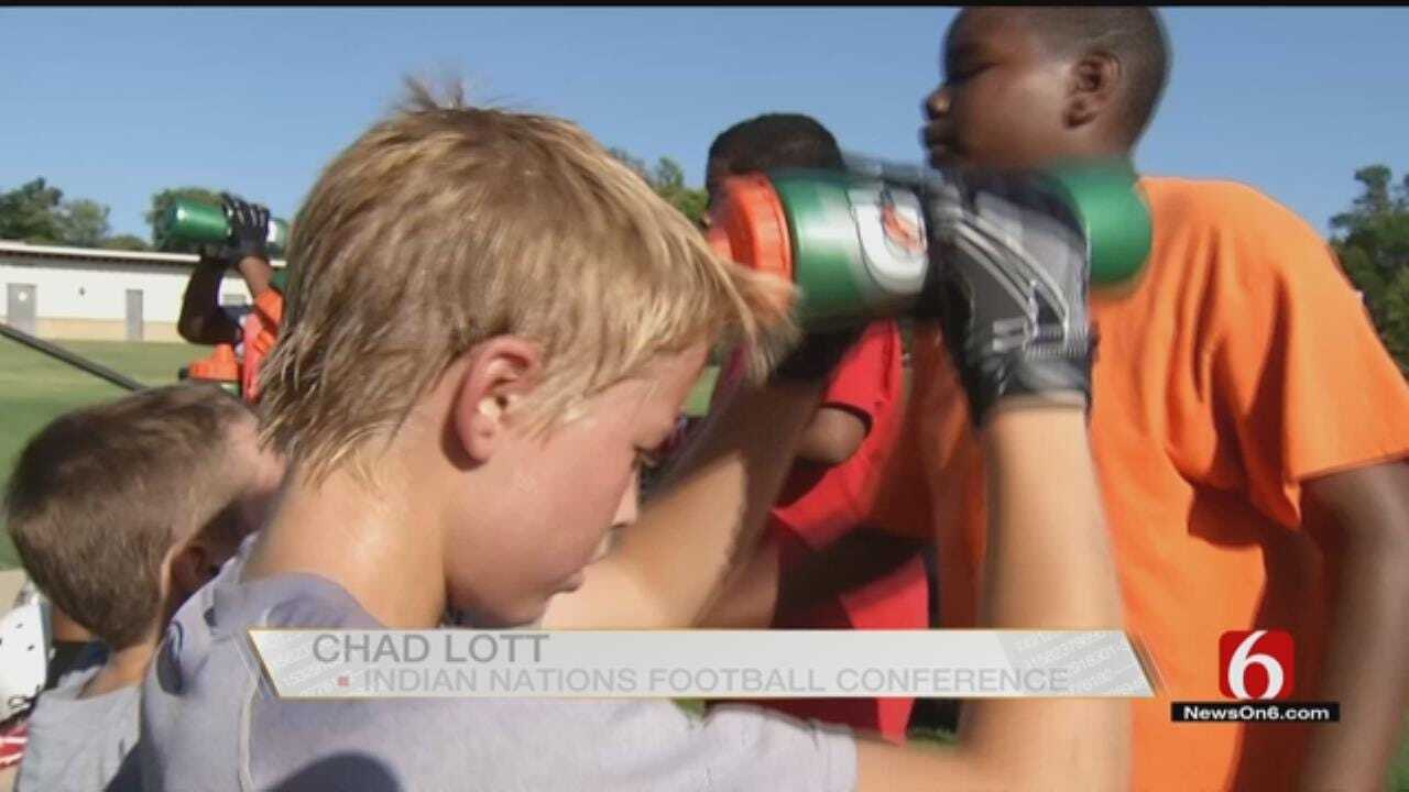 OK Youth Football Players Adjust To Heat As Practice Begins