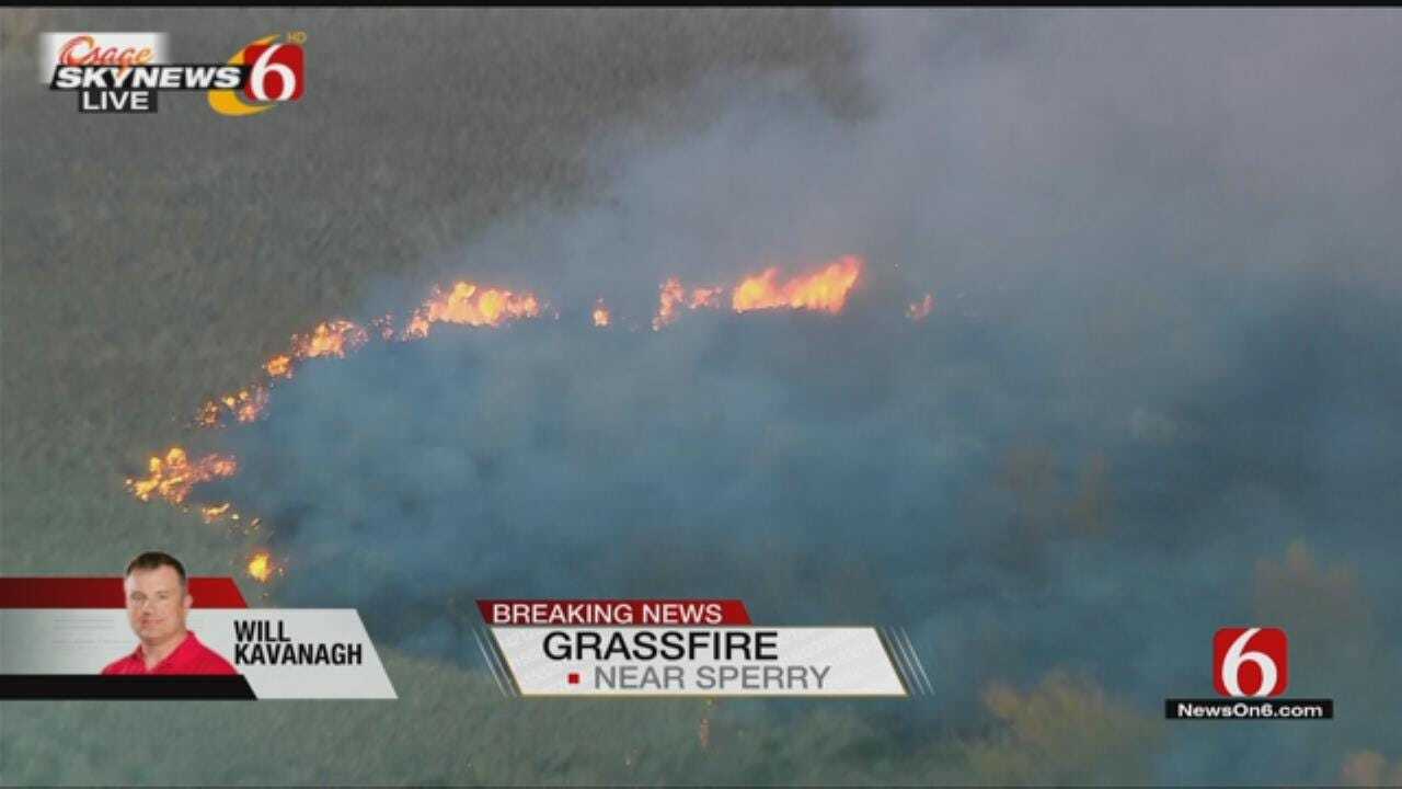 Osage SkyNews 6 HD: Crews Battle Brush Fire In Sperry