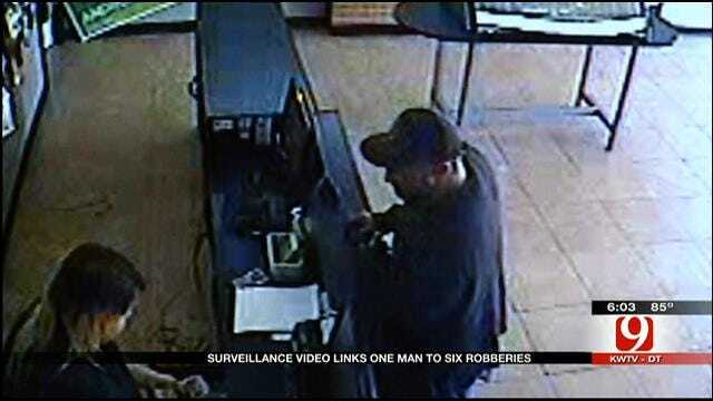 OKC Police Release New Footage Of Man Suspected In 6 Robberies