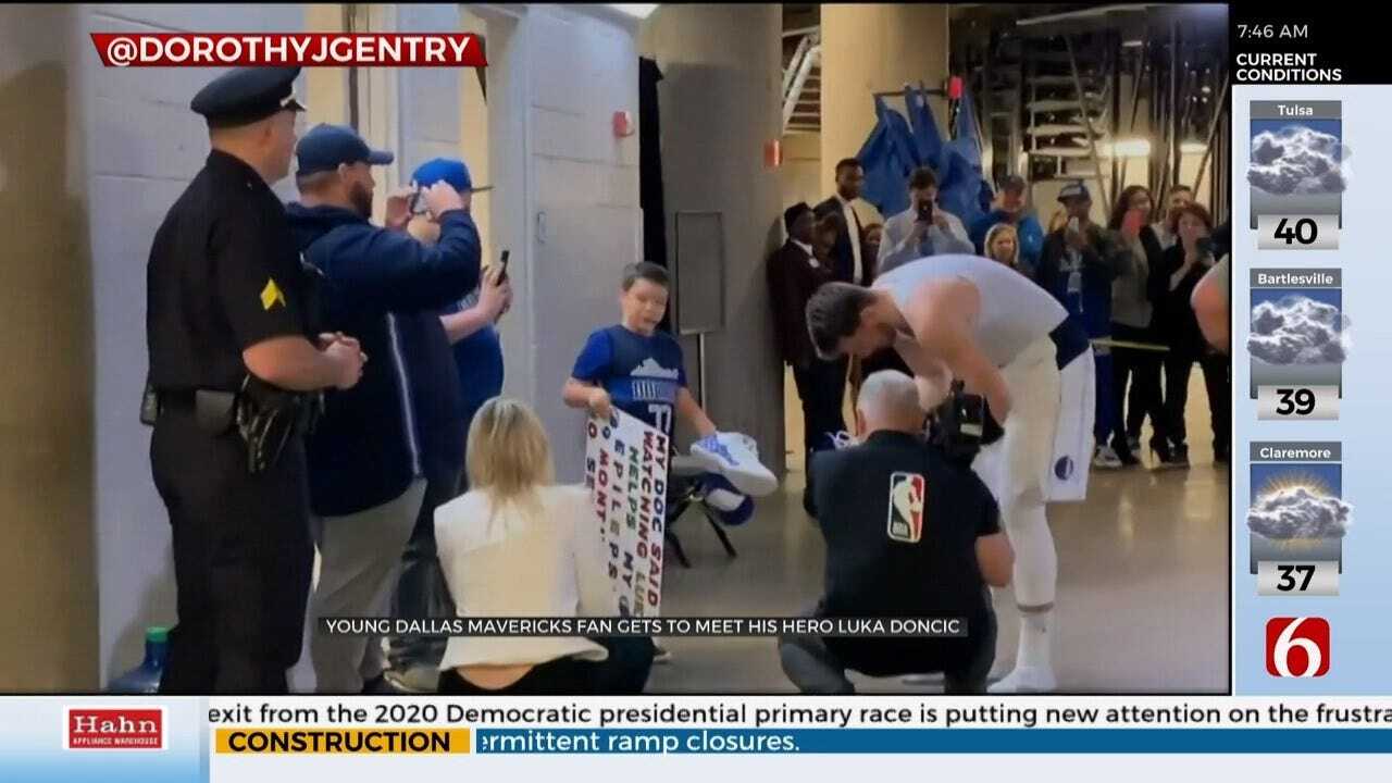 Young Fan Meets NBA Rookie Of The Year Luka Doncic