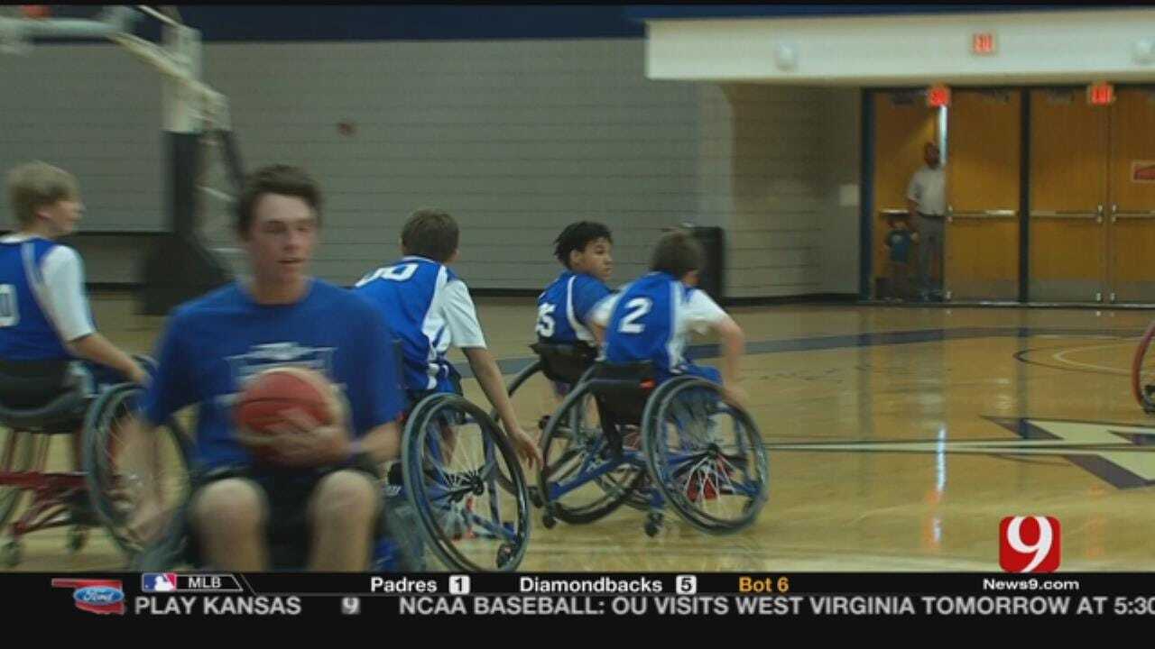 OU Physicians Games Plays Wheelchair Basketball