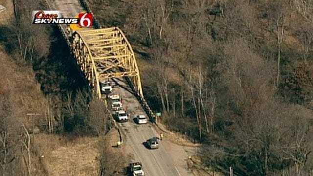 Osage SkyNews 6 Flies Over Hominy Creek Bridge On Highway 11