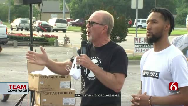 Leaders From Claremore Churches Hold Peaceful Protest
