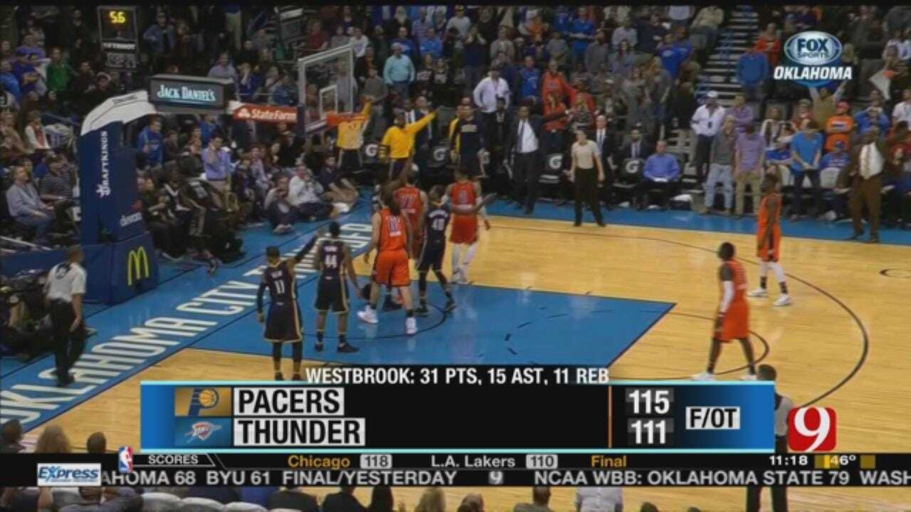 Westbrook Records Fifth Triple-Double But Thunder Fall To Pacers In OT